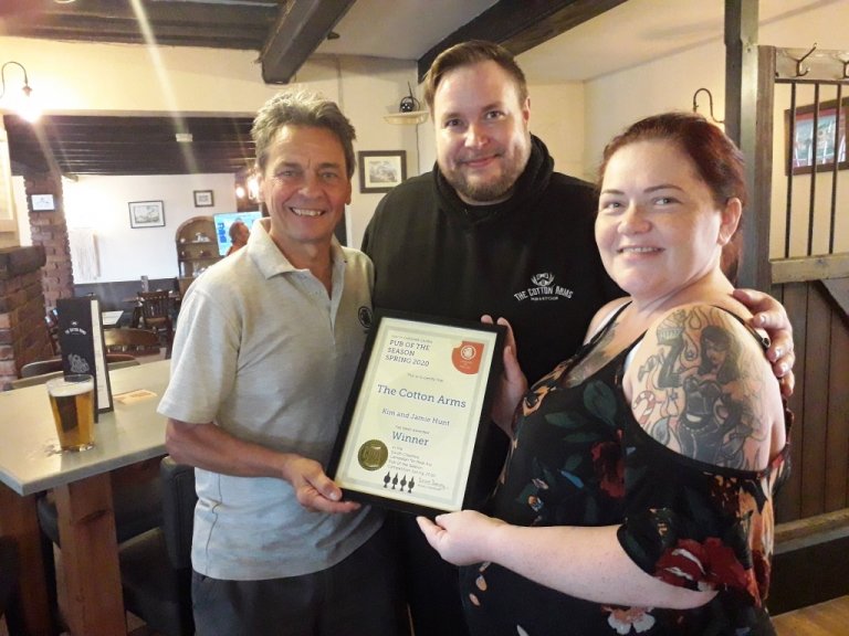 Pub of the Season Spring 2020 — Cotton Arms, Wrenbury