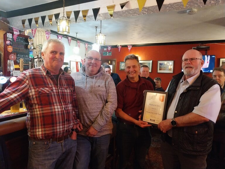 South Cheshire CAMRA Pub of the Season – Winter 2024 – Midland Inn, Elworth